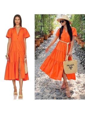 Brochu Walker The Havana Dress Tangerine